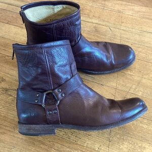 Frye Phillip Harness boot size 11 brown great condition